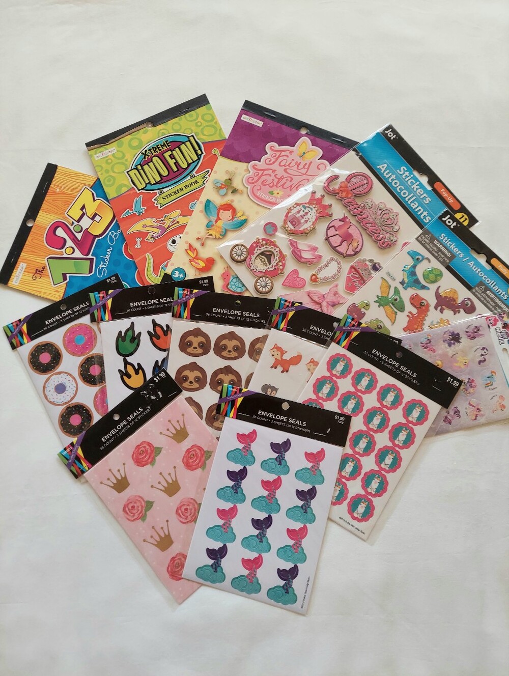NWT Stickers Bundle, 1776 Stickers, Fairy, Princess, Dinosaur, Animal, Mermaid